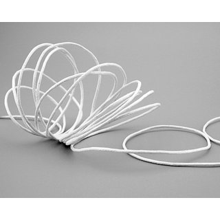 3 m x 1 mm Wachskordel WEISS Wachsband Schmuckband...