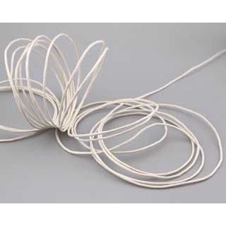 3 m x 1 mm Wachskordel CREME Ivory Wachsband Schmuckband Baumwolle Schnur Kordel Leder Optik