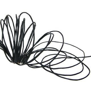 3 m x 1 mm Wachskordel SCHWARZ Wachsband Schmuckband...