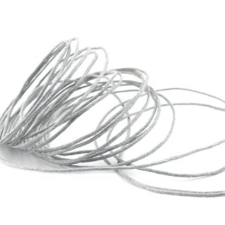 3 m x 1 mm Wachskordel GRAU Wachsband Schmuckband...