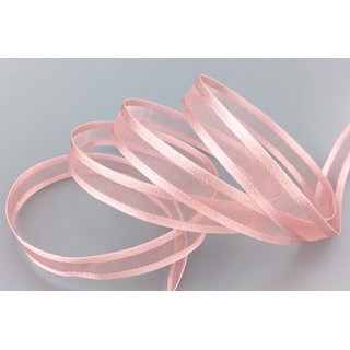 50 m x 10 mm Chiffonband mit Satin Kante ALTROSA Rosa (53) Chiffon Dekoband Schleifenband Geschenkband ohne Draht Organza