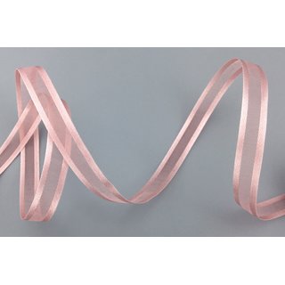 50 m x 10 mm Chiffonband mit Satin Kante ALTROSA Rosa (53) Chiffon Dekoband Schleifenband Geschenkband ohne Draht Organza