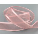 25 m x 25 mm Chiffonband mit Satin Kante ALTROSA Rosa...