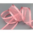 25 m x 38 mm Chiffonband mit Satin Kante ALTROSA Rosa...