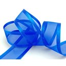 25 m x 38 mm Chiffonband mit Satin Kante BLAU ROYALBLAU...