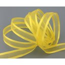 50 m x 10 mm Chiffonband mit Satin Kante GELB (15)...