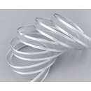 50 m x 10 mm Chiffonband mit Satin Kante GRAU SILBER (05)...