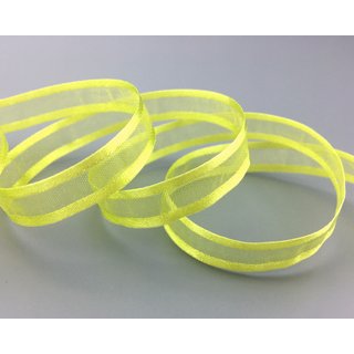 50 m x 10 mm Chiffonband mit Satin Kante HELLGRN (22) Chiffon Dekoband Schleifenband Geschenkband ohne Draht Organza