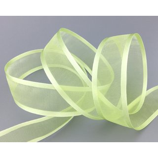 25 m x 25 mm Chiffonband mit Satin Kante LINDGRN (21) Chiffon Dekoband Schleifenband Geschenkband ohne Draht Organza