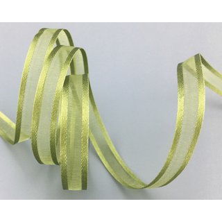50 m x 10 mm Chiffonband mit Satin Kante OLIV OLIVGRN (25) Chiffon Grn Dekoband Schleifenband Geschenkband ohne Draht Organza