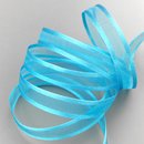 50 m x 10 mm Chiffonband mit Satin Kante TRKIS (72)...