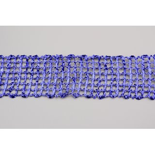 3 m x 50 mm Dekoband GLANZ GITTER BLAU Geschenkband Karo Dekoration glnzend Metallic