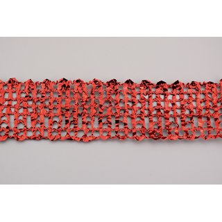 3 m x 50 mm Dekoband GLANZ GITTER ROT Geschenkband Karo Dekoration glnzend Metallic