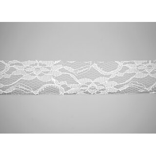 3 m x 40 mm Spitzenband LAURA WEISS Dekoband Spitze Polyester Vintage Hochzeit Tllspitze