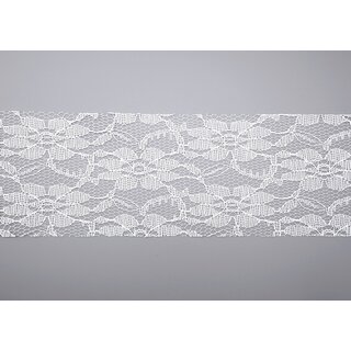3 m x 72 mm Spitzenband LAURA WEISS Dekoband Spitze Polyester Vintage Hochzeit Tllspitze