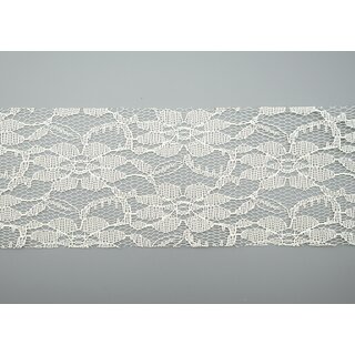 3 m x 72 mm Spitzenband LAURA CREME Ivory Dekoband Spitze Polyester Vintage Hochzeit Tllspitze