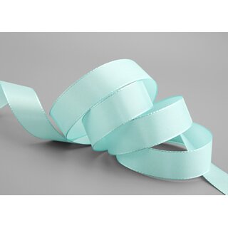 Dekoband TAFTBAND 3 m x 25 mm MINT Geschenkband Stoffband Taft Visco