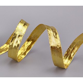 3 m x 15 mm Dekoband GLOSSY GOLD Glanzband metallic Schleifenband mit Draht glnzend Weihnachten Drahtkantenband