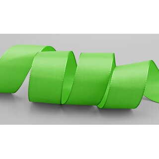 Dekoband TAFTBAND 3 m x 40 mm APFELGRN Grn Geschenkband Stoffband Taft Visco