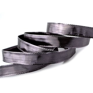 3 m x 15 mm Dekoband GLOSSY ANTHRAZIT Glanzband metallic Schleifenband mit Draht glnzend Weihnachten