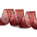 20 m x 40 mm Dekoband Art Nouveau BORDEAUX GOLD...