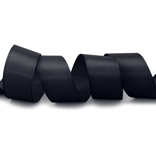 Dekoband TAFTBAND 3 m x 40 mm SCHWARZ Geschenkband Stoffband Taft Visco