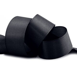 Dekoband TAFTBAND 3 m x 40 mm SCHWARZ Geschenkband Stoffband Taft Visco