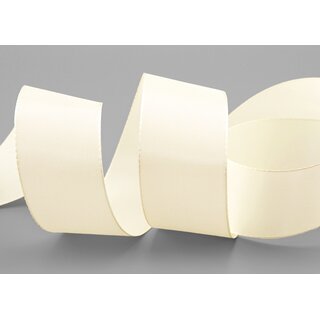 Dekoband TAFTBAND 3 m x 40 mm CREME Ivory Geschenkband Stoffband Taft Visco