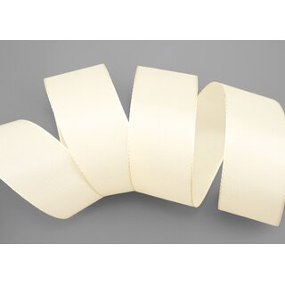 Dekoband TAFTBAND 3 m x 40 mm CREME Ivory Geschenkband Stoffband Taft Visco