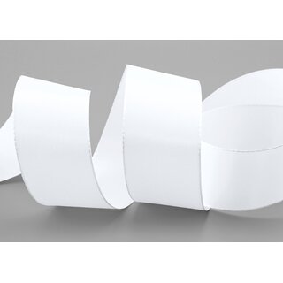 Dekoband TAFTBAND 3 m x 40 mm WEISS Geschenkband Stoffband Taft Visco