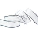 3 m x 40 mm Dekoband VANCOUVER Silber mit Draht...