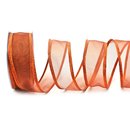 20 m x 40 mm Dekoband VANCOUVER Kupfer mit Draht...