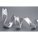 25 m x 25 mm Dekoband GLAMOUR SILBER Geschenkband...