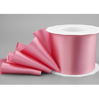 25 m x 72 mm Satinband Sophie ROSA Altrosa (021) Satin Tischband Schleifenband breites weiches Band Tischdekoration Tisch Deko