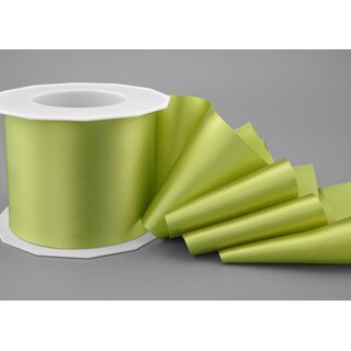 25 m x 72 mm Satinband Sophie HELLGRN Apfelgrn (027) Satin Tischband Schleifenband breites weiches Band Tischdekoration Tisch Deko