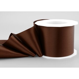 25 m x 72 mm Satinband Sophie BRAUN (523) Satin Tischband Schleifenband breites weiches Band Tischdekoration Tisch Deko