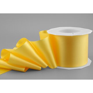 25 m x 72 mm Satinband Sophie GELB (605) Satin Tischband Schleifenband breites weiches Band Tischdekoration Tisch Deko