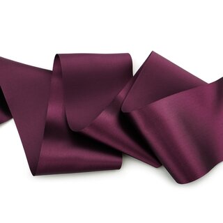 25 m x 72 mm Satinband Sophie PFLAUME (610) Satin Tischband Schleifenband breites weiches Band Tischdekoration Tisch Deko