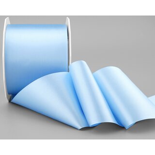 25 m x 72 mm Satinband Sophie HELLBLAU (612) Satin Tischband Schleifenband breites weiches Band Tischdekoration Tisch Deko
