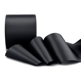 25 m x 72 mm Satinband Sophie SCHWARZ (613) Satin Tischband Schleifenband breites weiches Band Tischdekoration Tisch Deko