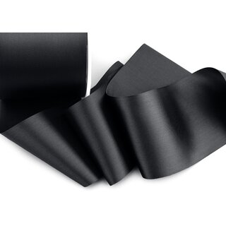 25 m x 72 mm Satinband Sophie SCHWARZ (613) Satin Tischband Schleifenband breites weiches Band Tischdekoration Tisch Deko