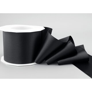 25 m x 72 mm Satinband Sophie SCHWARZ (613) Satin Tischband Schleifenband breites weiches Band Tischdekoration Tisch Deko