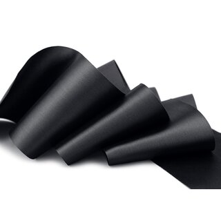 25 m x 72 mm Satinband Sophie SCHWARZ (613) Satin Tischband Schleifenband breites weiches Band Tischdekoration Tisch Deko