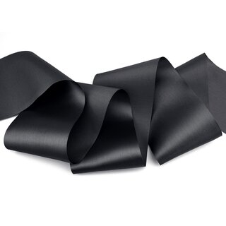 25 m x 72 mm Satinband Sophie SCHWARZ (613) Satin Tischband Schleifenband breites weiches Band Tischdekoration Tisch Deko