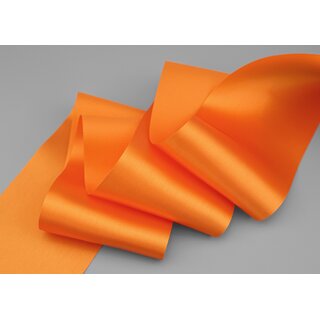 25 m x 72 mm Satinband Sophie ORANGE (620) Satin Tischband Schleifenband breites weiches Band Tischdekoration Tisch Deko