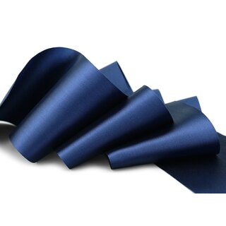 25 m x 72 mm Satinband Sophie DUNKELBLAU (624) Satin Tischband Schleifenband breites weiches Band Tischdekoration Tisch Deko
