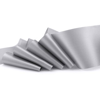 25 m x 72 mm Satinband Sophie GRAU Taubenblau (631) Satin Tischband Schleifenband breites weiches Band Tischdekoration Tisch Deko