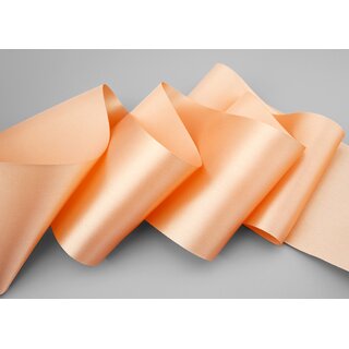 3 m x 72 mm Satinband Sophie APRICOT (134) Satin Tischband Schleifenband breites weiches Band Tischdekoration Tisch Deko