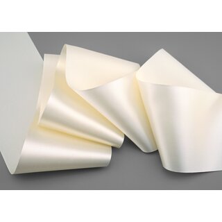 3 m x 72 mm Satinband Sophie CREME Ivory (004) Satin Tischband Schleifenband breites weiches Band Tischdekoration Tisch Deko