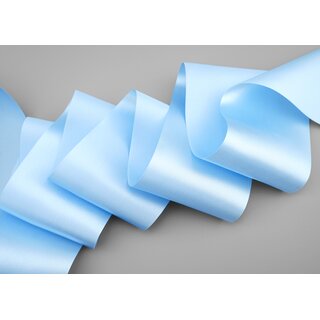 3 m x 72 mm Satinband Sophie HELLBLAU (612) Satin Tischband Schleifenband breites weiches Band Tischdekoration Tisch Deko
